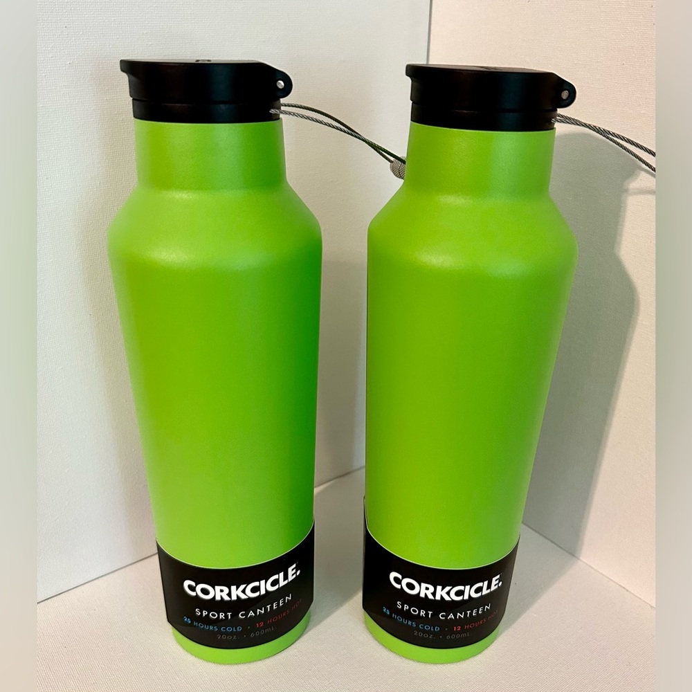 *Sale*  Receive 2 Corkcicle Sport Canteen Lime Green 20 oz.